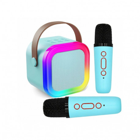 Karaokakomplekt ZS55B bluetooth-kõlar ja 2 mikrofoniga, sinine
