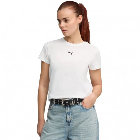Koszulka damska Puma Ess Centered Cat Logo Tee biała 692916 02