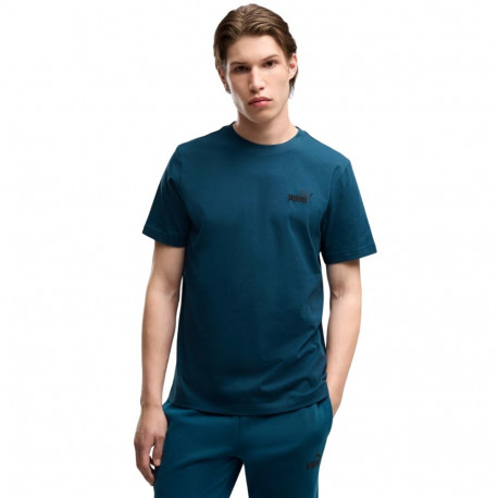 Koszulka męska Puma ESS Small No.1 Logo Tee(s) turkusowa 682535 36 L