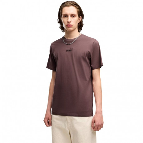 Koszulka męska Puma ESS Small No.1 Logo centered Tee brązowa 692912 91