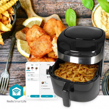 Nedis KAAF180BKW fryer Single 7.2 L Stand-alone 1800 W Hot air fryer Black