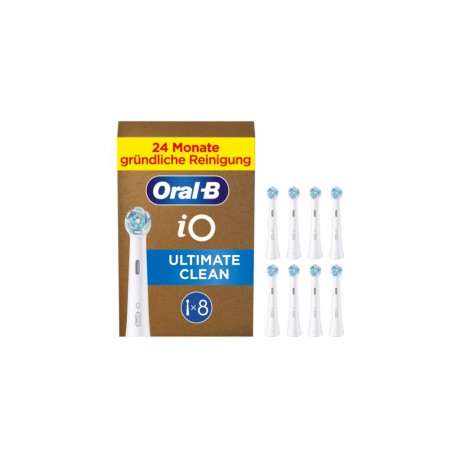 Oral-B iO Ultimate Clean x8 Toothbrush Heads, White