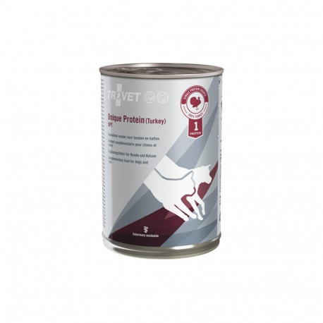 TROVET märgtoit koertele ja kassidele Unique Protein UPT kalkun Mono 400g