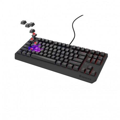 GENESIS klaviatuur Thor 230 TKL mänguri USB QWERTY tšehhi slovaki, must