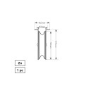 LIFTING PULLEY WITH PLANTAR 55 MM SINGL