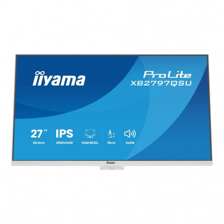 IIYAMA monitor XB2797QSU-W1 27inch IPS neljalt küljelt õhukese raamiga EyeComfort 2560x1440 15cm kõr