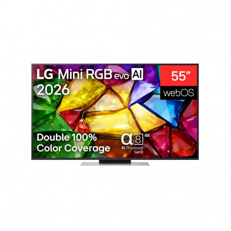 LG 4K evo AI Mini RGB TV | 55MRGB87B3B | 55 | Smart TV | webOS | UHD | Black
