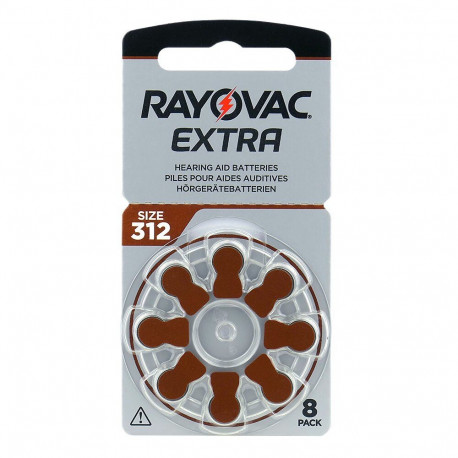 Hearing Aid Battery - Rayovac Extra Advanced 312, 80 Pcs