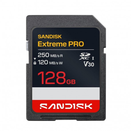 Memory Card - SanDisk Extreme PRO SD UHS-I 128 GB 250 MB/s Read 120 MB/s Write