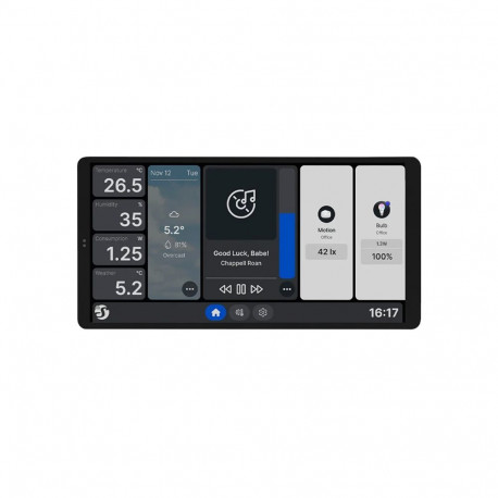 Smart Home Device - Shelly Wall Display X2 6.95-Inch Touchscreen Wi-Fi/BLU White