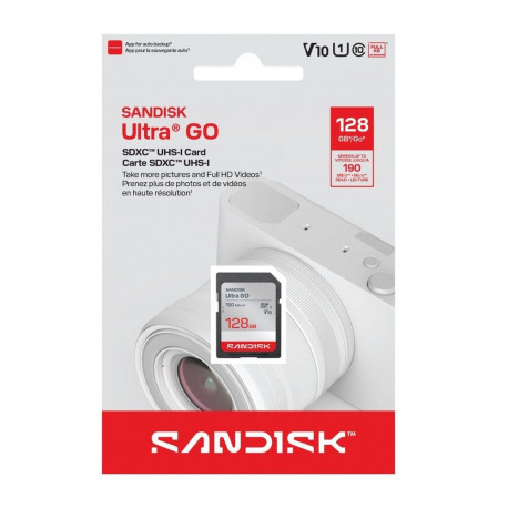 Memory Card - SanDisk Ultra GO 128 GB SDXC 190 MB/s Waterproof