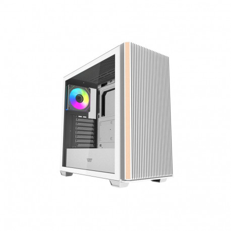 Computer Case - darkFlash DS900WS Midi Tower, 4 ARGB Fans, Tempered Glass, White