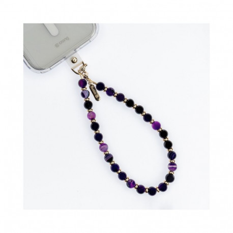 Crong Phone Charm - Smycz zawieszka do telefonu (Purple Agate)