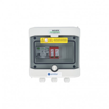 Switchgear attached AC hermetic IP65 EMITTER with AC Dehn type 2 surge protective device, 16A 1-F, R