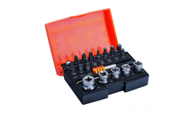 Bit set with bits, sockets, ratchet, adaptors,holder