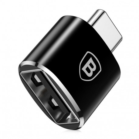 Adapter - Baseus CATOTG-01 USB Type-A Male to Female Gender Changer Black