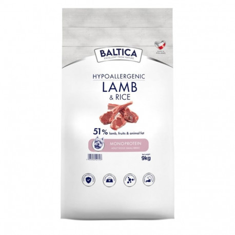 BALTICA Nutraceutic kuiv koeratoit monoproteiin lambalihaga ja riisiga väikestele tõugudele 9kg