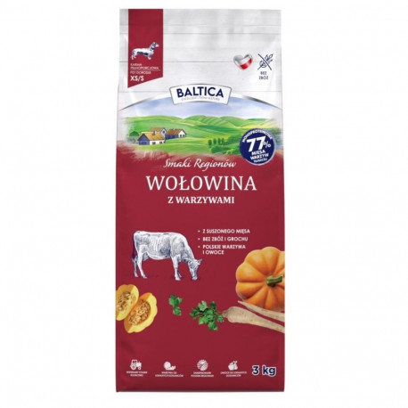 BALTICA Flavours of regions Beef with vegetables Small breeds - dry dog food - 3kg