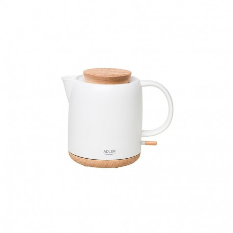 Adler Electric Kettle | AD 1304 | Electric | 1200 W | 1 L | Ceramic | 360° rotational base | White