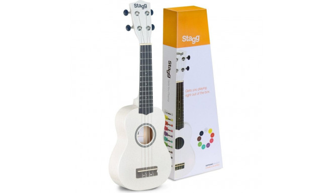 Stagg sopranukulele US-WHITE