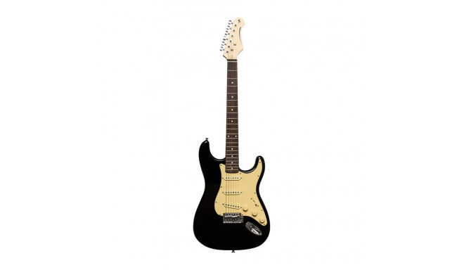 Stagg elektrikitarr SES-30 BK SSS, paulowniapuit, 21 fretti, must