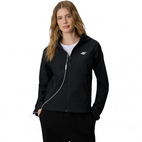 Kurtka damska softshell 4F F546 głęboka czerń 4FWSS26TSOFF546 20S XL