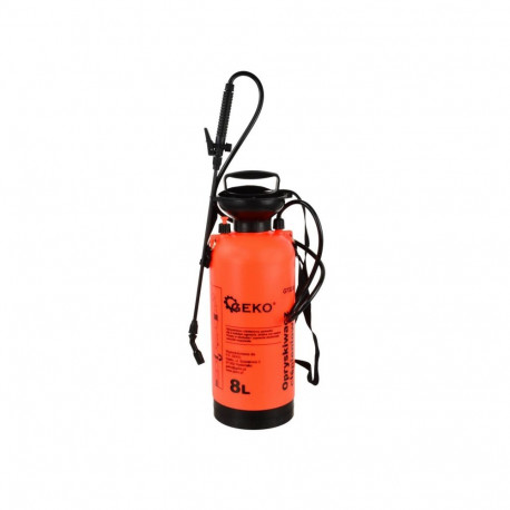Geko Manual Sprayer G73238, 8L, 3.2bar, safety valve, big cup, high piston, elastic hose, adjustable