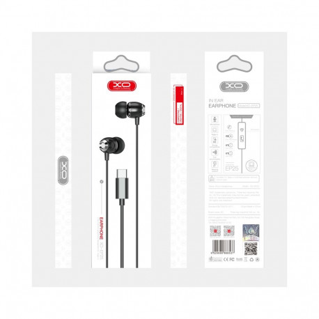 XO wired earphones EP25 USB-C white