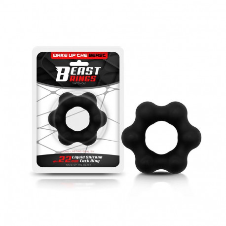 Cock Ring Liquid Silicone 2.2 cm Black