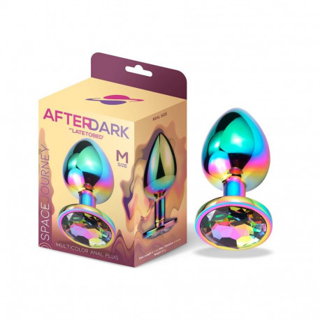 Space Journey Multicolor Butt Plug with Jewel Size M