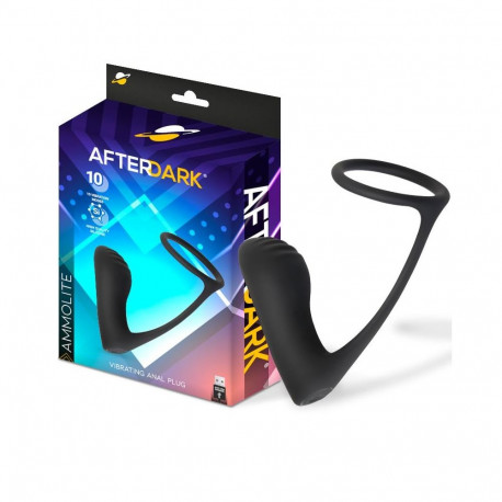 Ammolite Vibrating Anal Plug with Testicle Ring