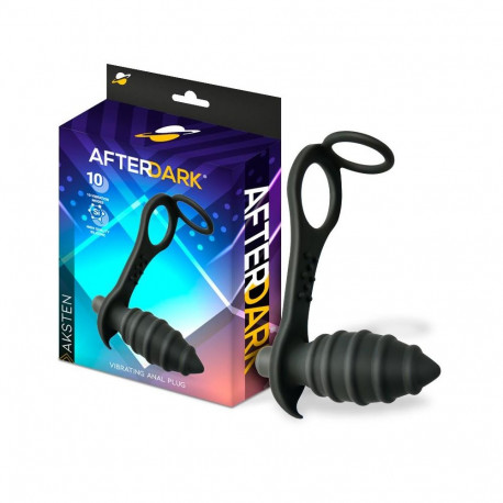 Aksten Vibrating Anal Plug with Penis Ring