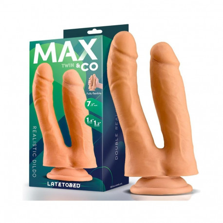 Twin Double Realistic Dildo 7.1 Flesh