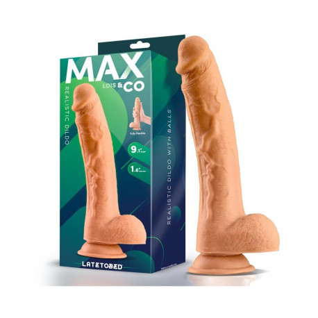 Lois Realistic Dildo with Testicles 9.1 Flesh