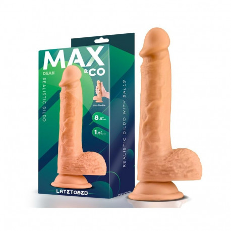 Dean realistlik dildo 8.5 munanditega, naha värvi