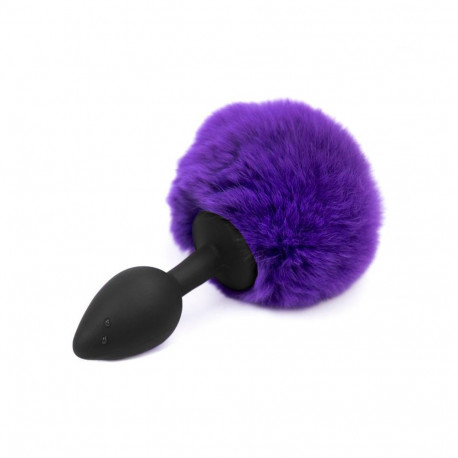 Butt Plug with Pompon Purple Size S