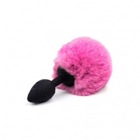 Butt Plug with Pompon Pink Size S