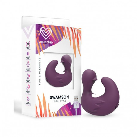 Swamson stimulaator Duckling Thimble USB silikoon, violetne