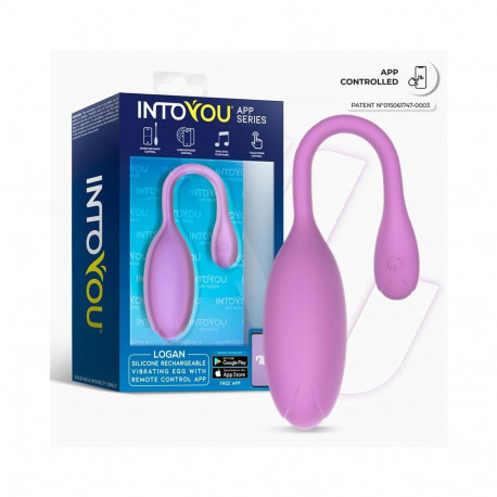 Logan Vibrating Egg with App Unibody Silicone Purple