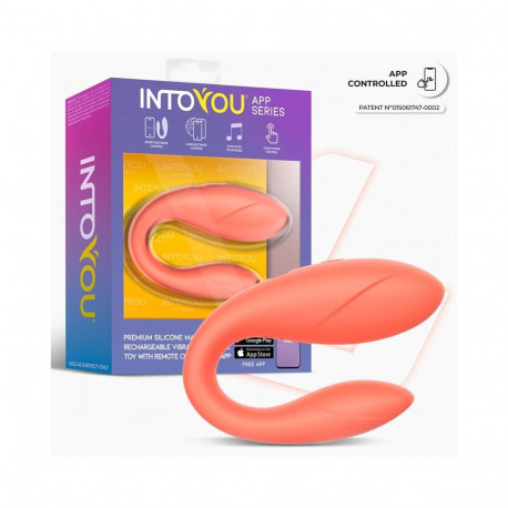 Couple Toy with App Flexible Silicone Salmon