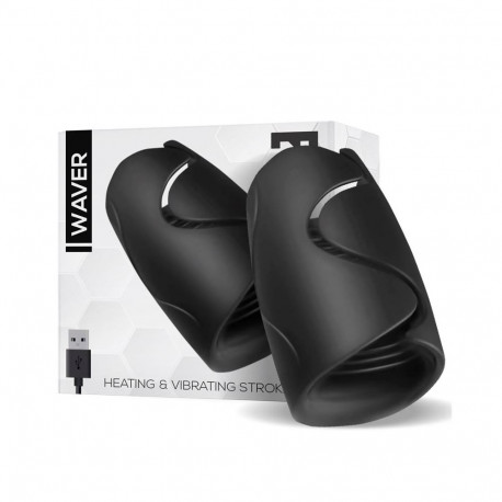 Waver Male Masturbator Heat and Vibration Function Flexible USB Silicone