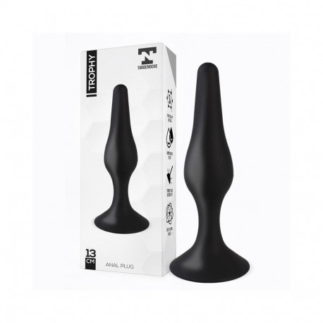 Trophy anaaltapp 13cm silikoonist, must