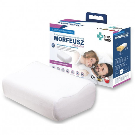 Health & Personal Care - REHA FUND Orthopedic Pillow Morfeusz Delikatny 480x140x300 mm, 50 kg/m³ Whi