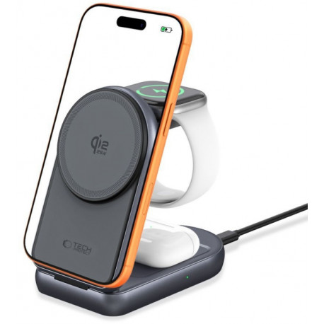 Tech-Protect wireless charger A53 3in1 25W, grey