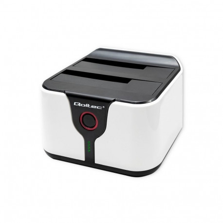 Qoltec 50309 HDD SSD 2.5" 3.5" docking station | SATA III | USB 3.0 | Super speed 5Gb/s | with Clonn