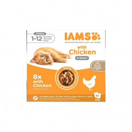 IAMS DELIGHTS Kitten in Gravy box – wet cat food – 8x85g