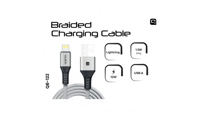 Quick QB-122 Braided Charhing and Data Cable USB to Lightning 1.5m