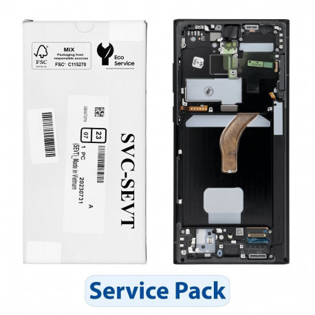 ServicePack LCD Display SAMSUNG S22 Ultra S908 Graphite GH82-27488E