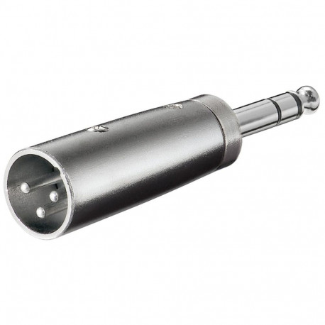 PremiumCord XLR microphone adapter, XLR male to Jack 6,3mm stereo male