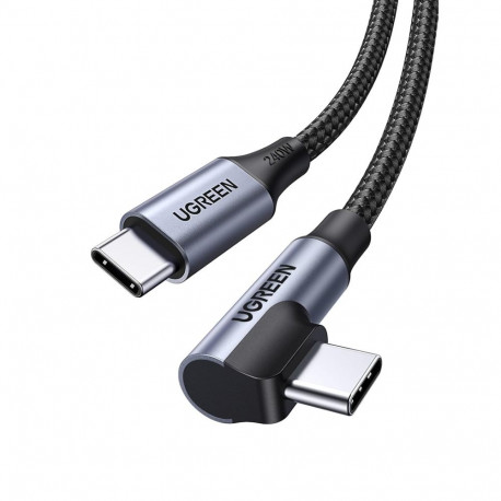 Kaabel USB-C – USB-C, nurgaga, 1 m, 240 W, L536, UGREEN